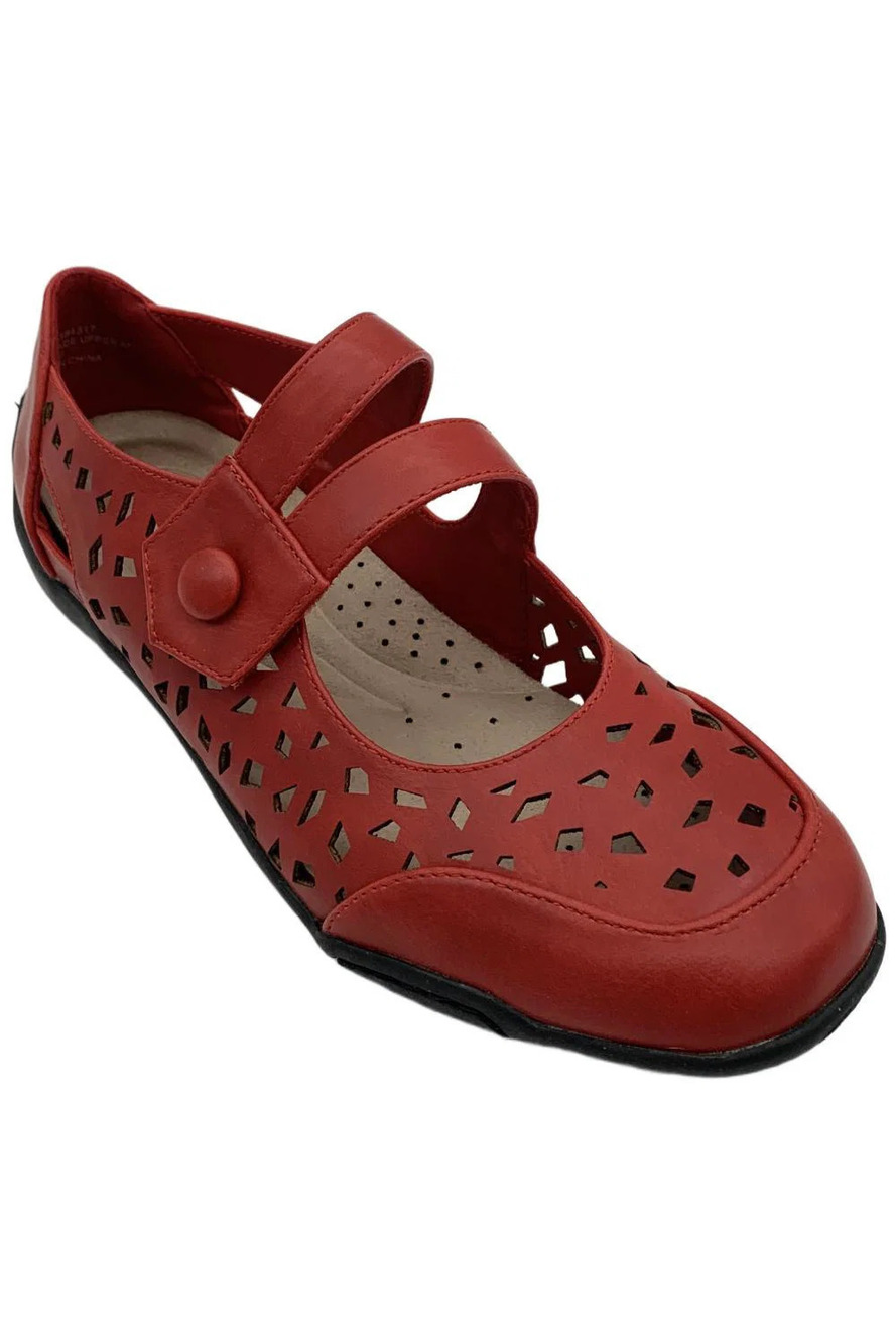 ARRAY Women's Jayden Mary Jane Flats Red - Medium
